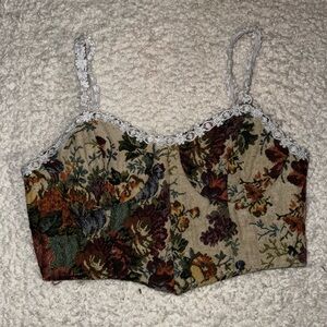 Floral corset top